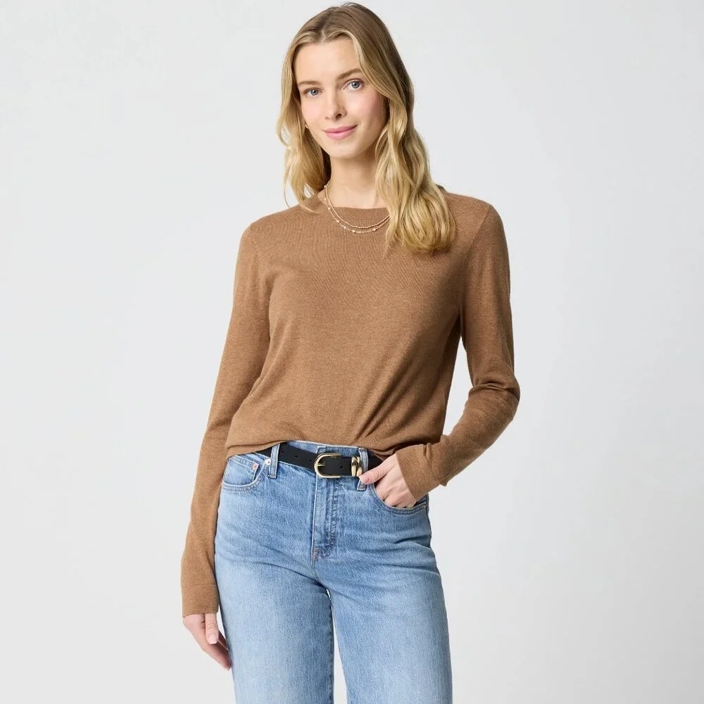 J. Crew Teddie Crew Neck Sweater M